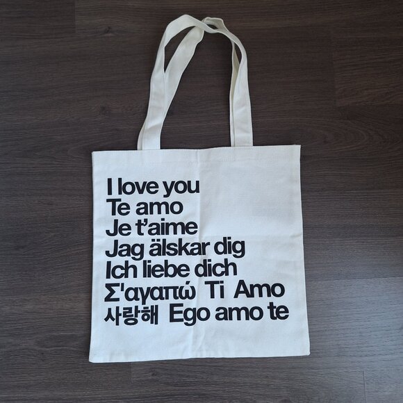 Forever 21 "I Love You" Graphic Tote Bag - Picture 2 of 5